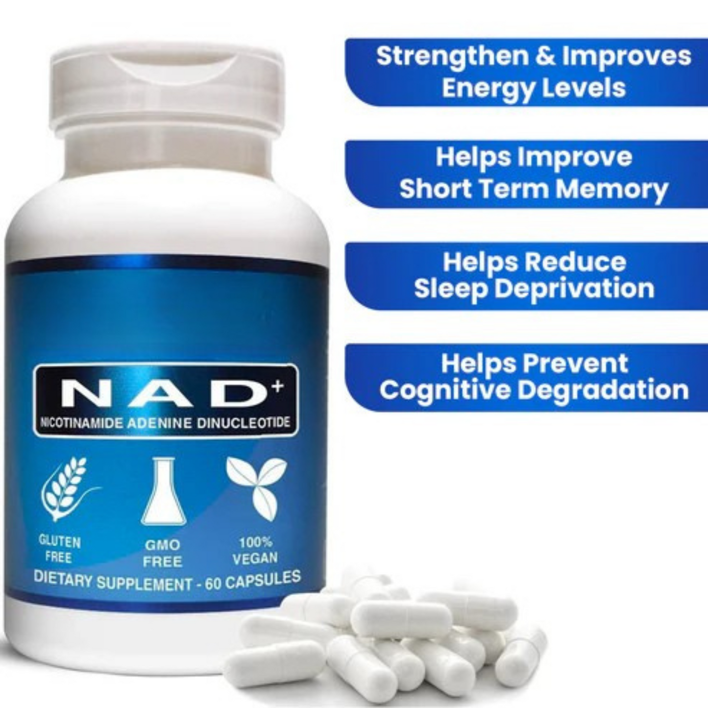 Xenogea NAD+ Nicotinamide Adenine Dinucleotide 250mg (60 Capsules)