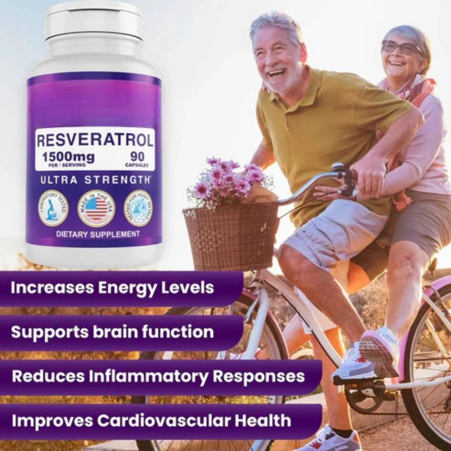 Resveratrol 1500mg Extra Strength (3-Pack )