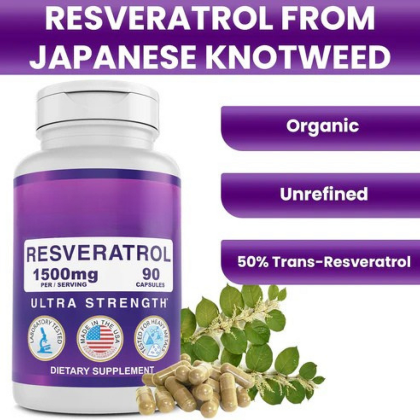 Resveratrol 1500mg Extra Strength (3-Pack )