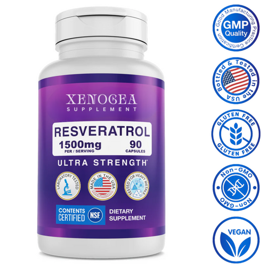 Resveratrol 99% Pure Micronized Trans-Resveratrol Capsules 1000mg